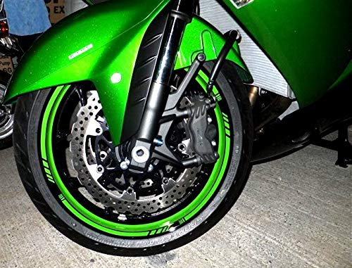 AxxL 17-inch Custom Extra Thick Motorcycle Rim Stickers STD1-F (Gold)