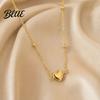 Durable Fashion Jewelry Heart Charm Necklace Women Love Skin-friendly