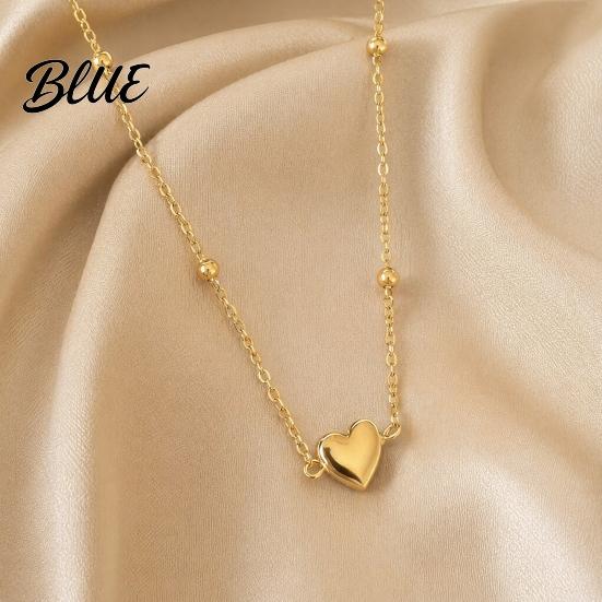 Durable Fashion Jewelry Heart Charm Necklace Women Love Skin-friendly
