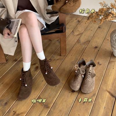 Martin Boots Damen flachsohlig vielseitig kleine Fee 2025 neue College-Stil Chelsea Boots lässig weichsohlig Schnürstiefeletten