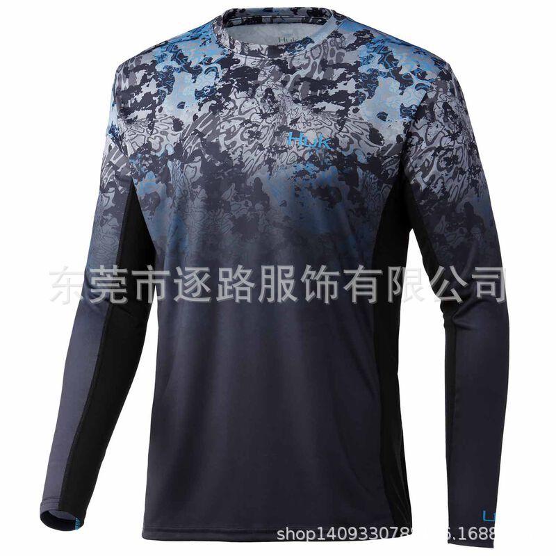 HUK Men's Short Sleeve Breathable Sunscreen Fishing Suit Taiwan Fishing Sea Fishing Stream Fishing Boat Fishing Luya Fishing Suit Customization