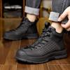 Fashion Winter Men Ankle Boots Autumn High Quality Sneaker Leather Comfortable Desert Boots Brand Men Work Shoes Stylish Men Snow Boots