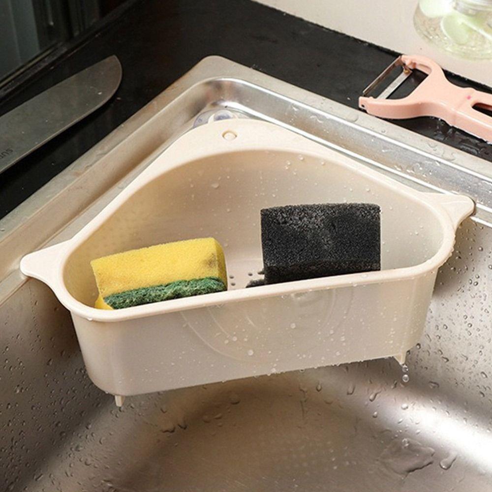 Gifts Portable Sink Drain Basket Suction Cup Hanging Storage Baskets Triangular Sponge Rag Storage Box