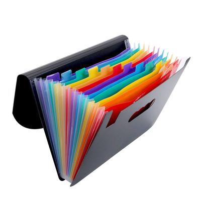 Portable File Folder 12 Layer Plastic Material Lightweight Multi-Function Document Organizer Ideal for School Office Student