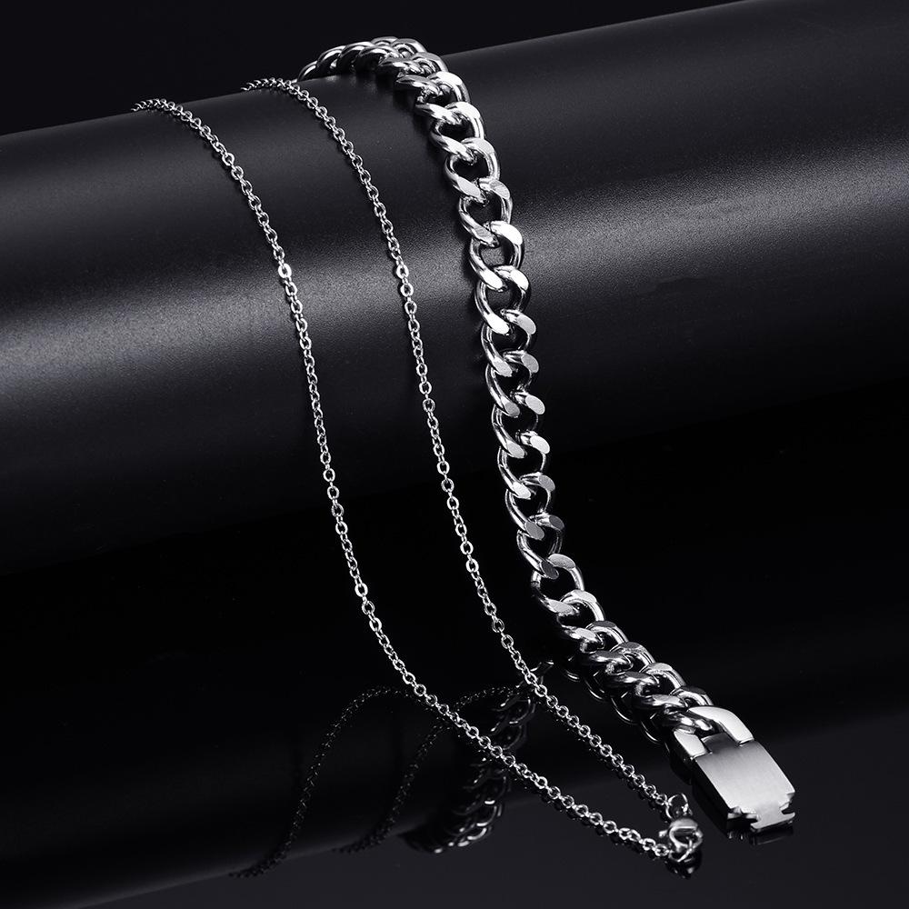 Heart & Key Couples Bracelet and Necklace Set - Cloud Design