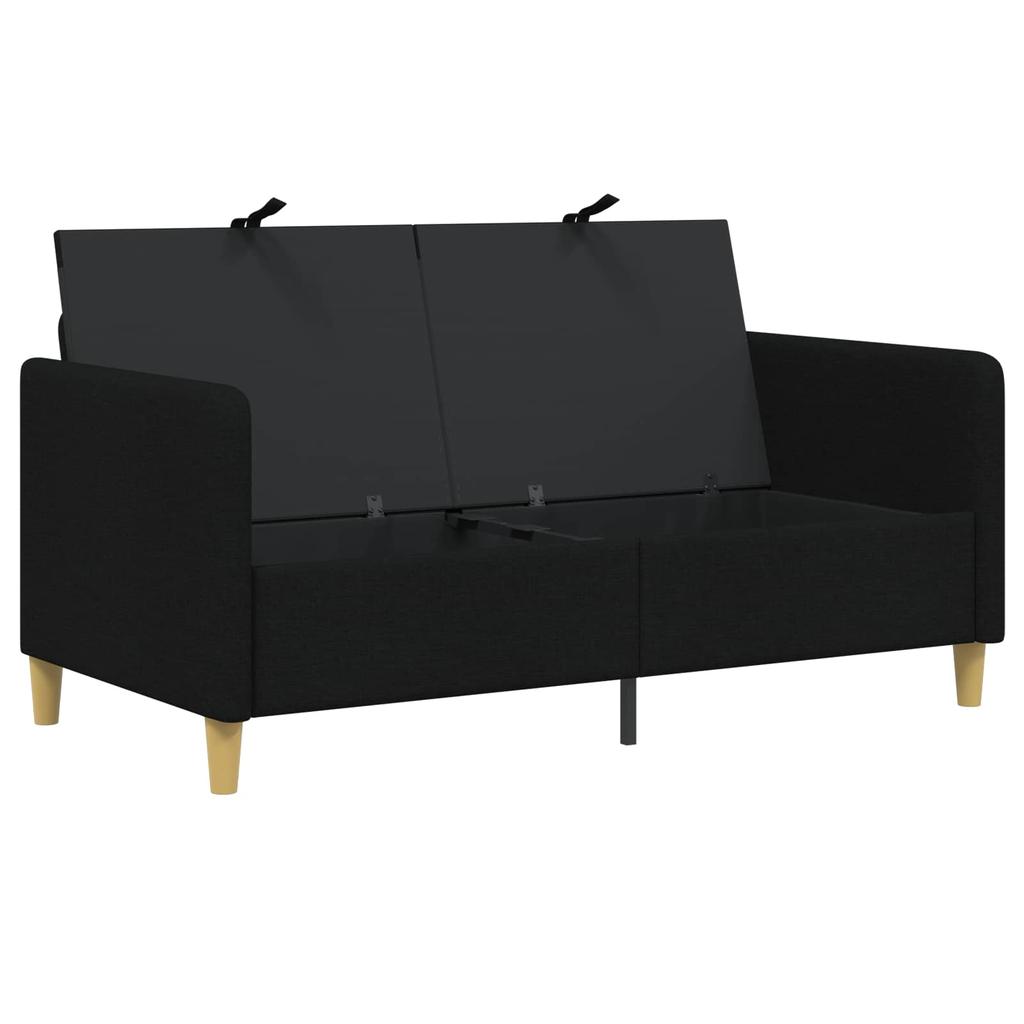 Storage Sofa in Black 152 x 78 x 87 cm Polyester