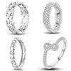 925 Silver Exquisite Sparkling Closed Ring For Women Valentine's Birthday Fine Gifts Wedding Jewelry Accessories