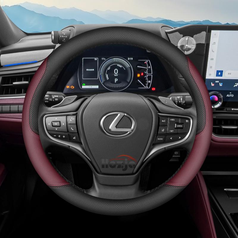 Leather Car Steering Wheel Cover for Lexus Is Es Es300h Rx Lbx Es350h Rx350 Rx500h Nx350h Nx450h Lx600 Accessories 2025 2026