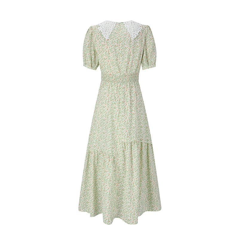 SOUP V-Neck Printed Collar Dress (Sz5Op90)