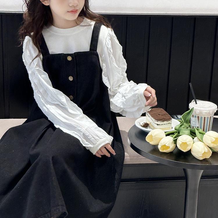 

Girls 2025 Trendy Two-Piece Set - Stylish Spring/Autumn Outfit for Kids 170 cm