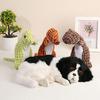 Plush Dinosaur Dog Chew Toy Squeaky Stuffed Tyrannosaurus Rex Boredom Reduction Dog Teething Interactive Dino Plushie Toy Pet Supplies