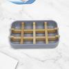 1/2Pcs Bamboo Soap Dish Shower Soap Bar Holder Bamboo Drain Rack Bathroom Soap Tray Anti-slip Bottom Soap Box