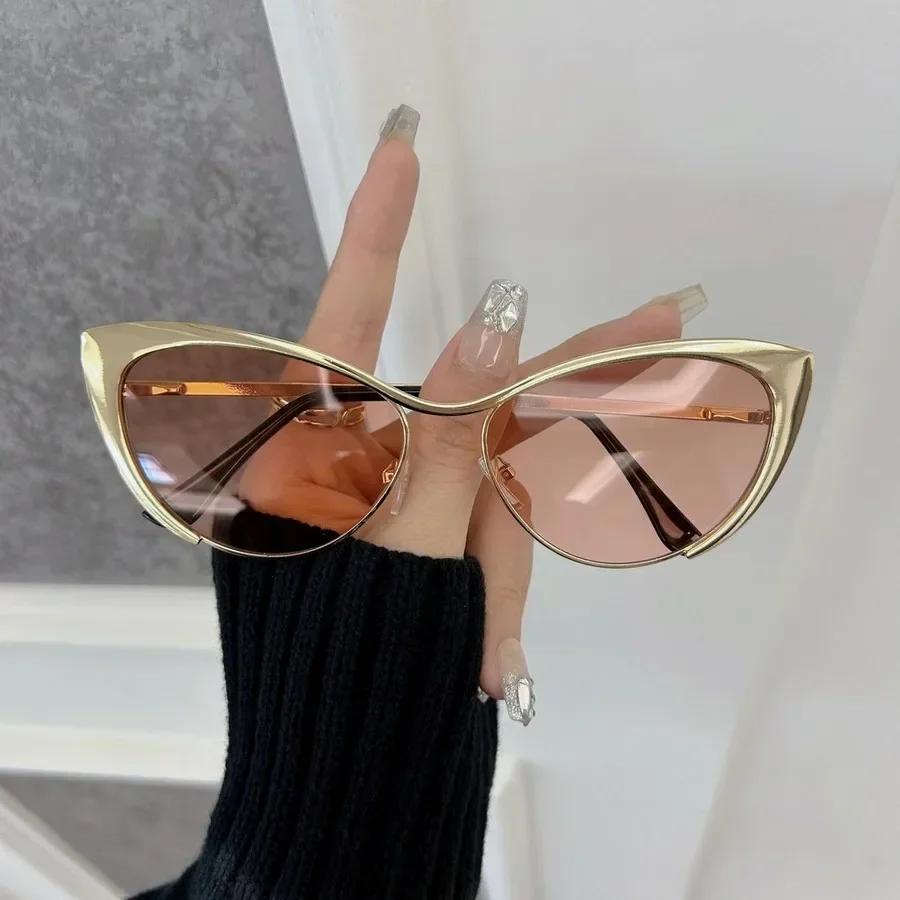 Casual Cat Eye Designer Sunglasses Women Men Metal Frame Luxury Sun Glasses Female Male Brand Fashion Retro