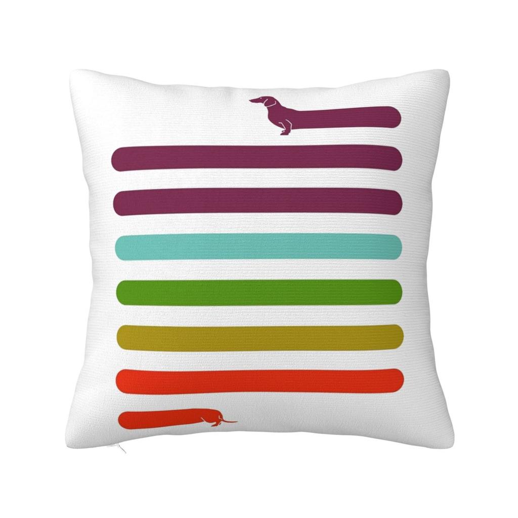 Dachshund Valentines Day Pillow Covers Polyester Home Dogs Animal Cushion Cover Cool Decorative Pillow Cover 4545