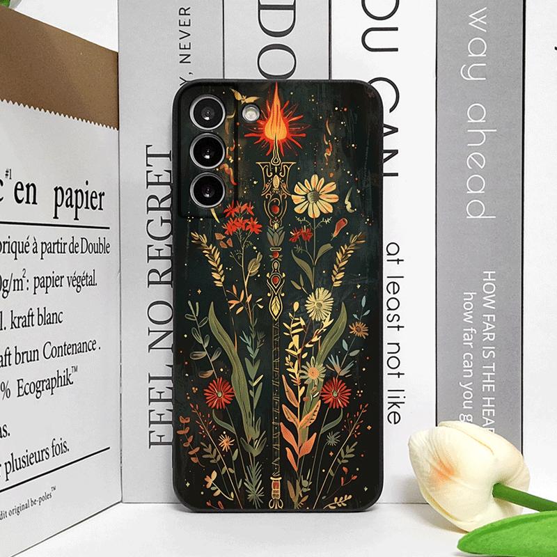 

Винтажный эстетичный чехол для телефона с узором из цветов и луны для Samsung Galaxy S26 S25 S24+ S23 Ultra S22 Plus S21 FE S20 Мягкие чехлы Galaxy S25