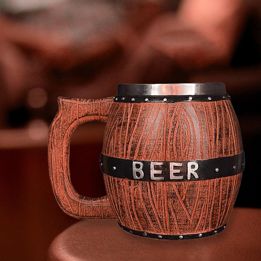 Wooden Barrel Beer Cup Large Capacity Tankard Bar Large Capacity Cocktail Mugs