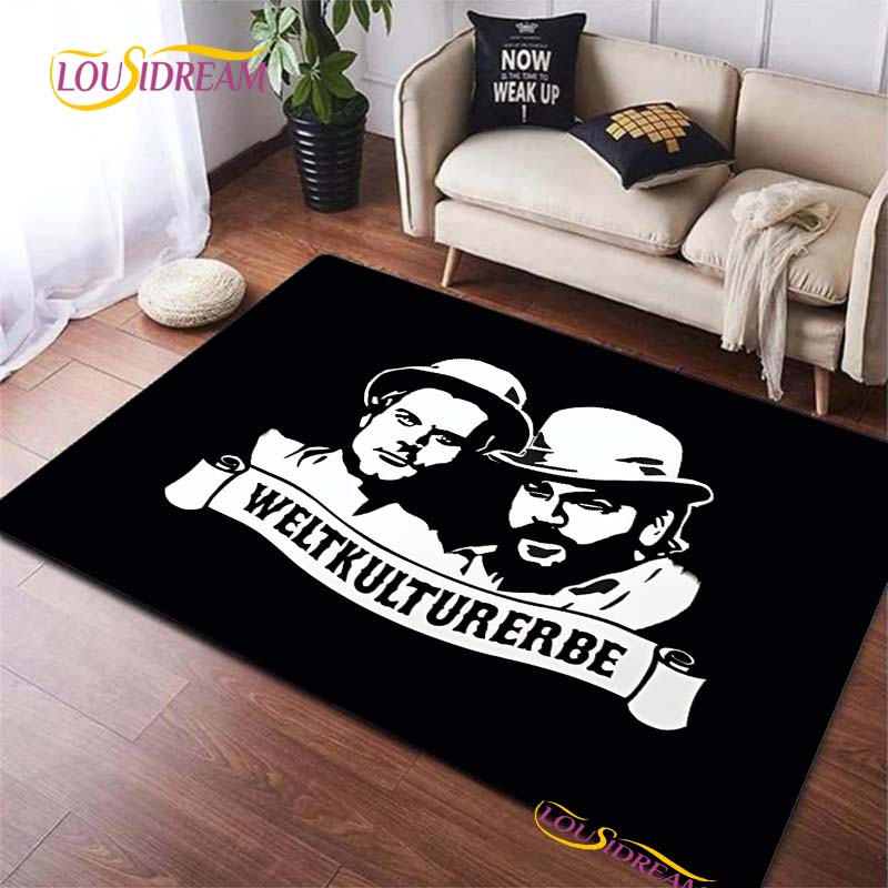 Bud Spencer & Terence Hill Szőnyeg Nappalihoz Hálószobai Szőnyeg Konyhai Ajtó Gyerekek Csúszásmentes Padlószőnyegek fotózási kellékek Alfombra Szőnyeg