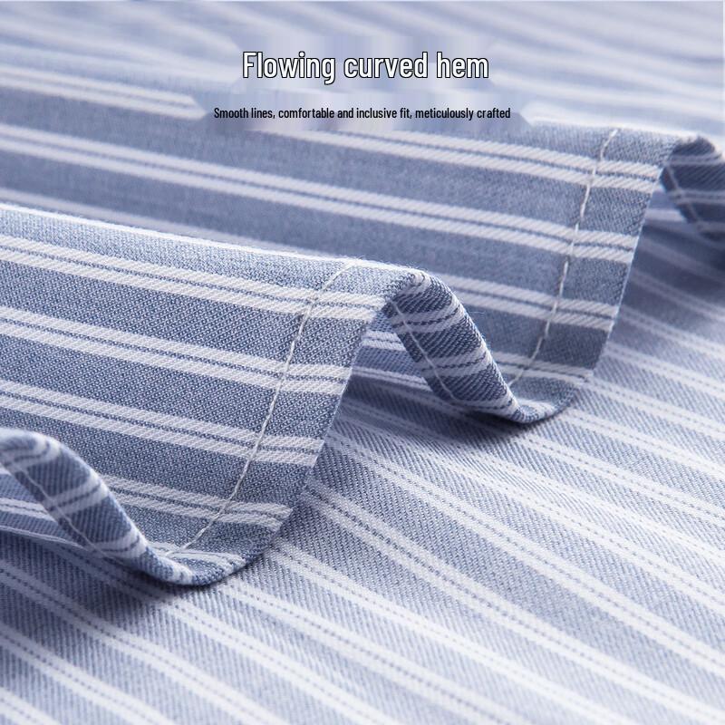 Shanshan Men's Striped Long-Sleeve Casual Shirt