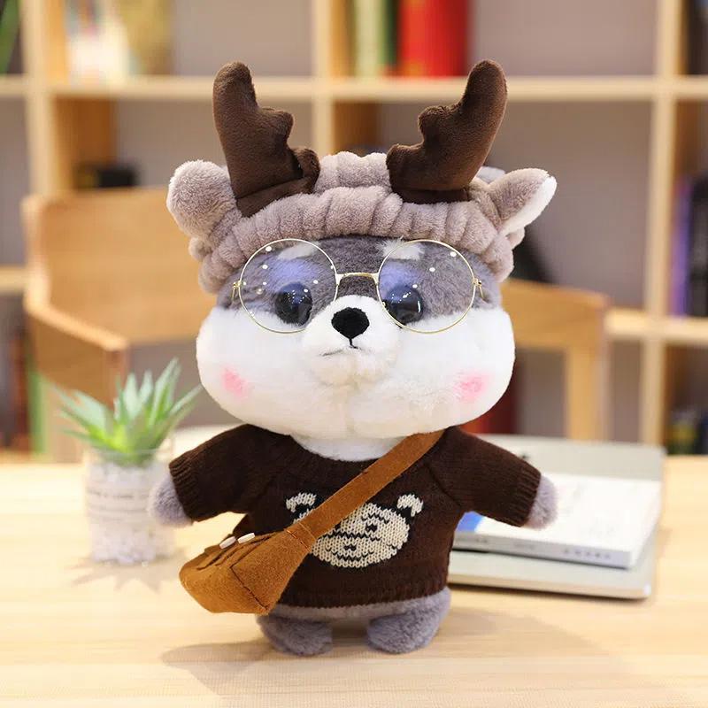 Net Red Shiba Inu Doll Husky Plush Comfortable Toy Puppy Doll Pillow Cute Ragdoll Girl Birthday Gift