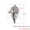 Klasse Mote Vintage Punk Lapel Badge Pin Wolf Brosje Suit Krage