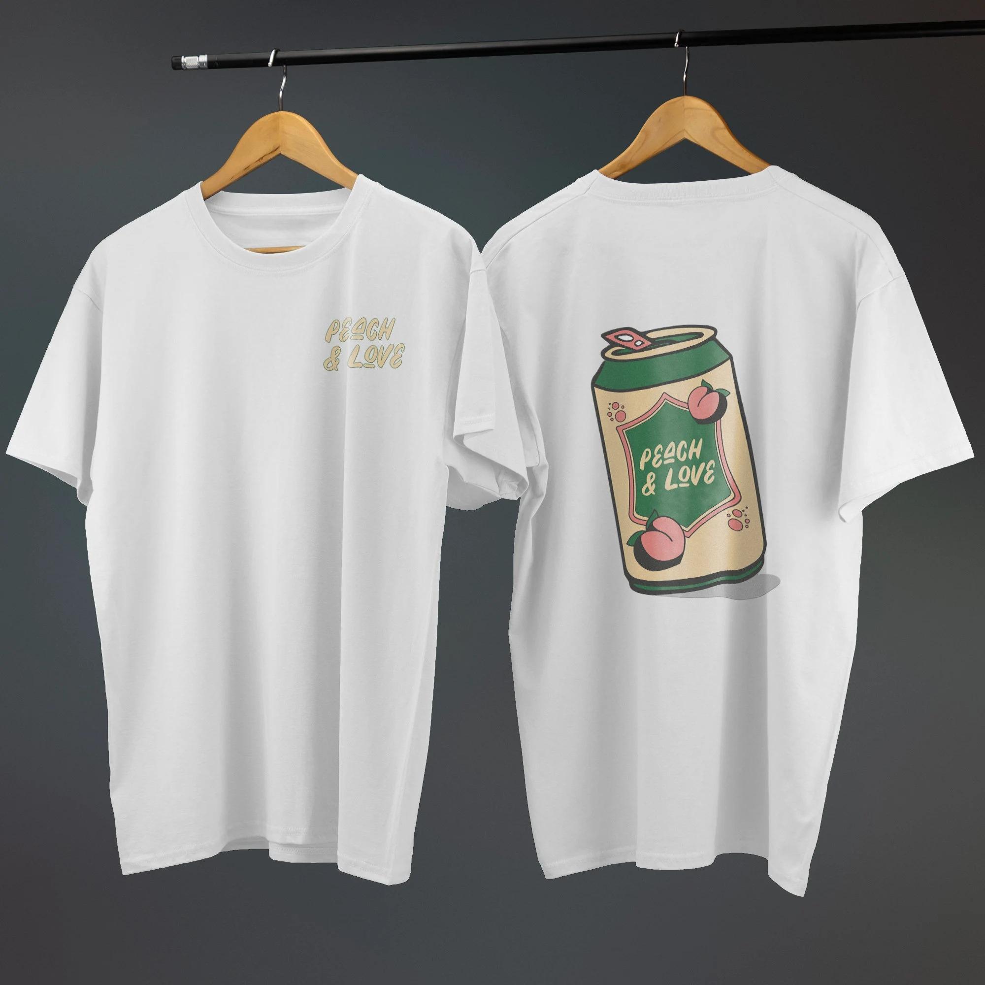 Peach Love Tshirt Mens Cotton Tshirt 2026 New Mens Sports Tshirt Summer Tshirt Unisex Mens 100 Cotton Tshirt M