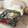 1PC Onepunch Man Patterned Flannel Blanket Suitable For All Seasons For Home Decor Warmth And Comfort Gifts Holiday Present