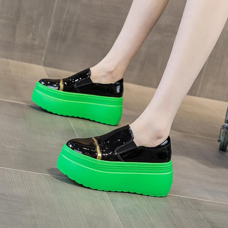 

Модные 8 см Платформа Клиновидный каблук Массивные кроссовки Обувь Лето Осень Весна Дышащие Женские Повседневные Женские Женщины 34 чёрный