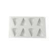 Heat Resistant Cheese Shape Silicone Mold 8 Cavity French Pastry Mold Creative Baking Mold  Pudding