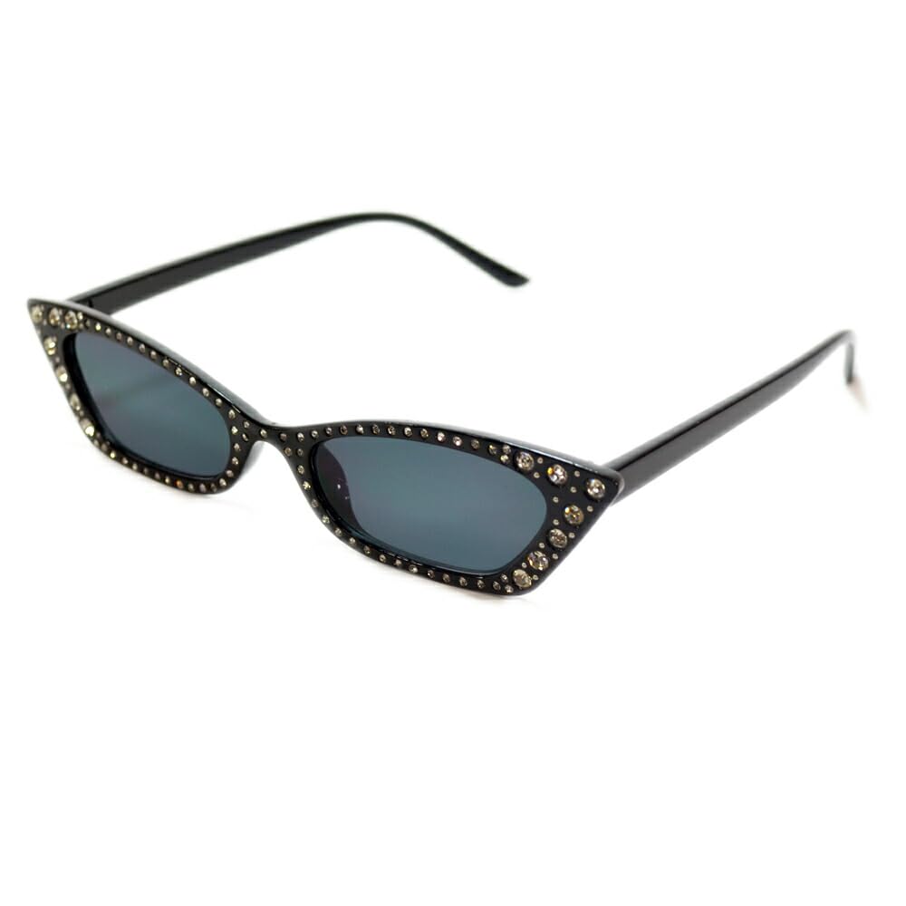 [MERRY PLEASURE] Sunglasses for Men and Women, Fashion Glasses, Cat Design, Cat Eye, Rhinestone, Cat Goods