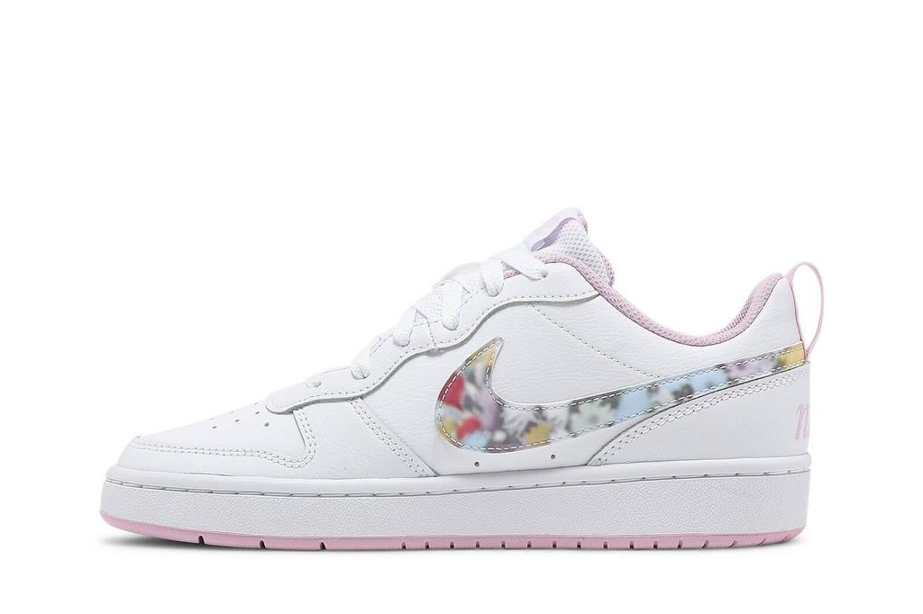 Nike Court Borough Low 2 SE GS 'Floral Swoosh' CK5426-100 Kids Shoes
