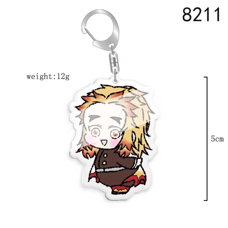 Demon Slayer Chibi Acrylic Keychain: Tanjiro, Nezuko, Giyu, Zenitsu Backpack Charm