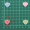 Multicolor 17x18mm Resin Heart Pendant for DIY Jewelry & Keychains