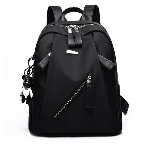 1Pcs/Lot Woman Small Oxford Backpack Female Solid Fashion Zipper Double Shoulder Bag