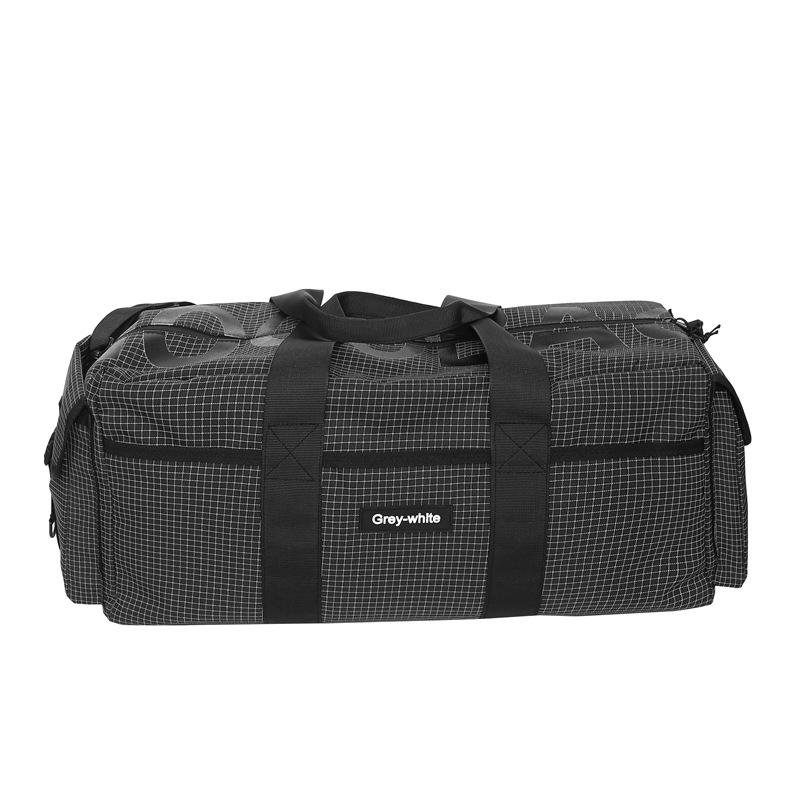 

Hong Kong wind locomotive fitness sports yoga big backpack 2025 cross-border labelled luggage business trip shoulder messenger bag чёрный