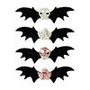 Punk Angel Bat Hair Clips Halloween Hair Barrette Lolita Skull Bat Duckbill Clip