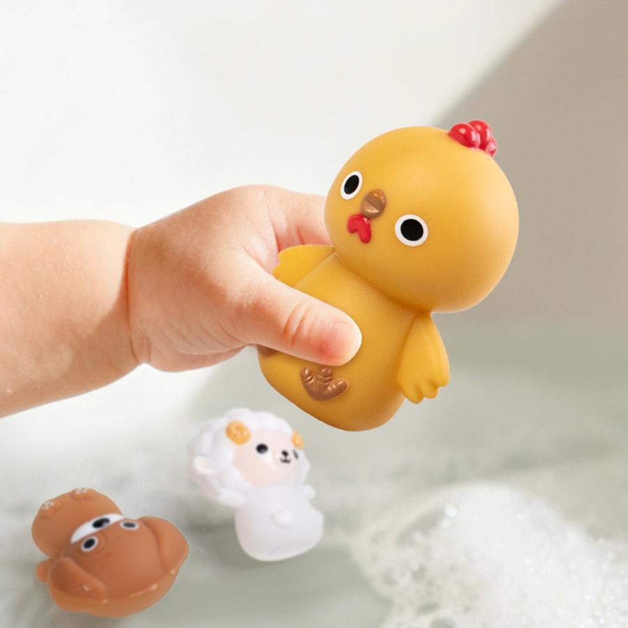 Baby Bath Toys Kids' Inertial Sliding Animal Car Soft Squishy Finger Toys Summer Play Water Toy For Children Kid 2 3 4 5 6 Year