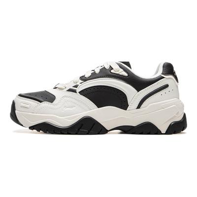 Li Ning Tianji 3 Slip Resistant, Abrasion Resistant, Lightweight Low Top Skateboard Shoes Women's Black White AGCU432-3