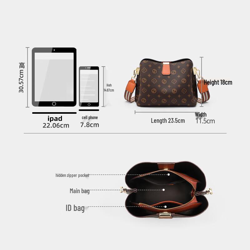 Women's Fashion Crossbody Bucket Bag