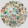 50 Cartoon Travel Graffiti Stickers Water Cup Computer Mobile Phone Waterproof Decorative Stickers Creative DIY Stickers