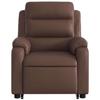 Recliner Chair with Lift Assist Electric Brown Faux Leather