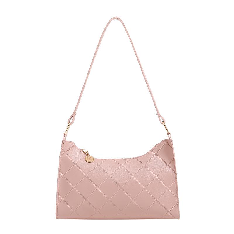Ladies bag autumn and winter new small bag dumpling bag plaid simple shoulder bag women's armpit bag one