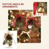 Christmas Double Bell Hanging Ornament for Tree, Wreath, Fireplace, Door Holiday Decor