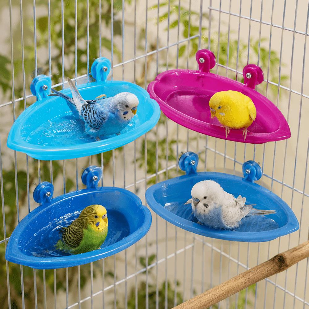 Swimming Pool Bird Bath Shower Durable Bird Drinking Bowl Parrot Shower Bird Feeding Bool  Pet Toys