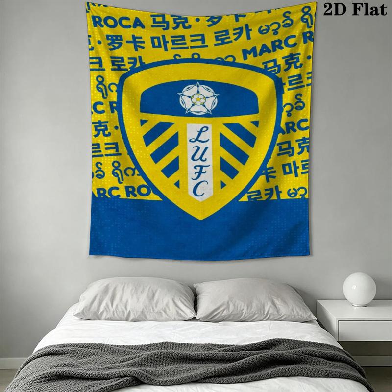 Leeds United Wall Tapestry Aesthetic Wall Hanging Printed Fabric Blanket Decorative Tapestries for Bedroom Living Room Home Decor