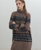 Dito Nordic Long Knit Pullover [Brown]
