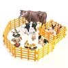 1 Set DIY Kids Toys Simulation Animals Farm Poultry Fence Models Pasture Zoo Figurines Captive Fence Wild Wolf Guardrail