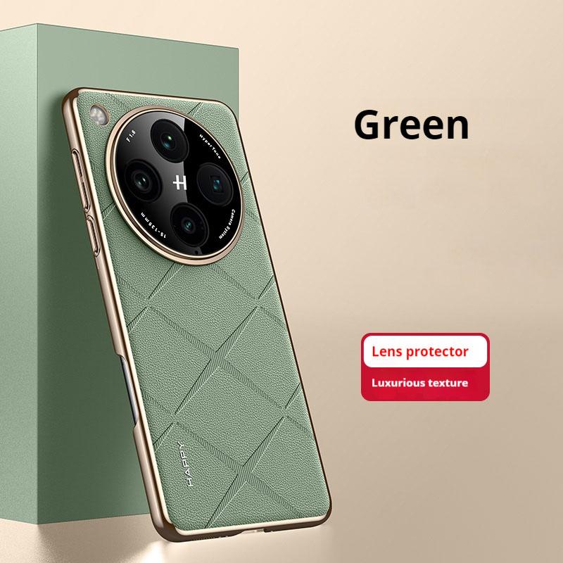 Fashion Leather Electroplated Hard PC Cover Case For OPPO Find X8 Pro X7 Ultra