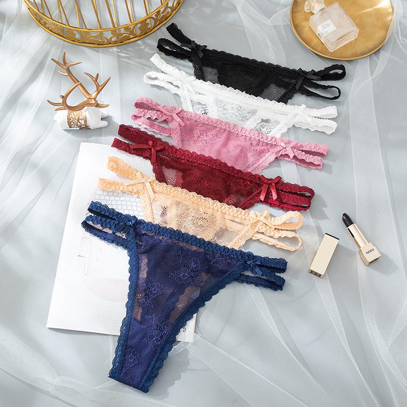 Plus Size Lace Low-Waist Thong - European & American Style