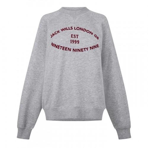 Jack Wills Womens/Ladies Lettering Crew Neck Relaxed Fit Sweatshirt