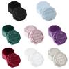 Octagonal Velvet Rings Box for Three Rings Soft Flannel Engagement Display Case Flannel Jewelry Organizer for Rings